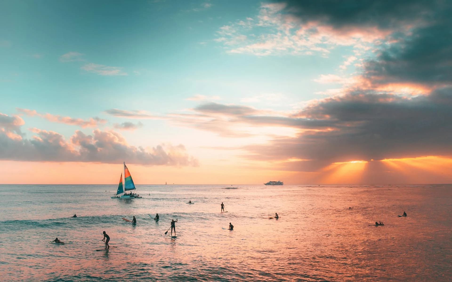 Sunset at sea